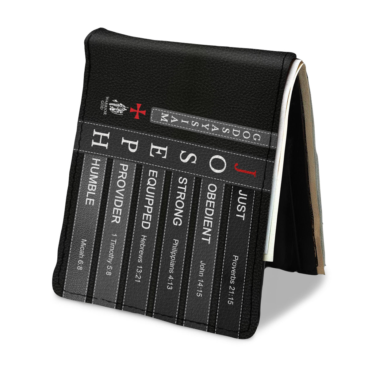 Scripture Wallets Personalized Leather Wallet with Bible Verses – Christian Gift for Men ...