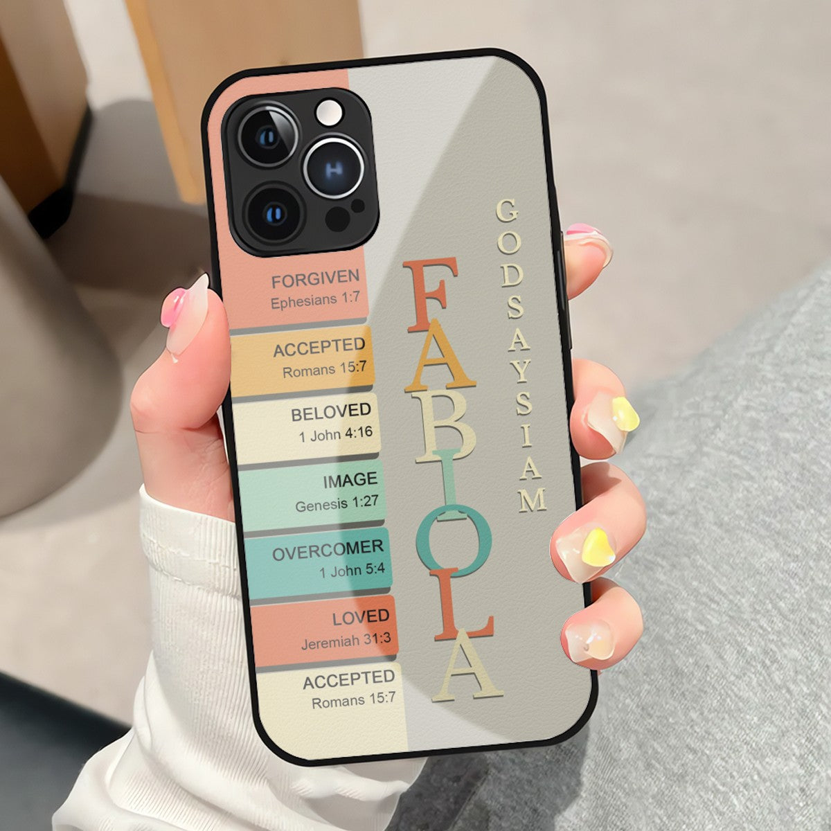 Personalized Christian Hard Phone Case with Bible Verses – Custom 2-Layer Protective Case by CHRISTIANARTBAG