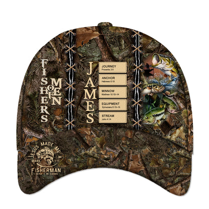 Jesus Made Me a Fisherman – Personalized Christian Cap with Name & Bible Verses