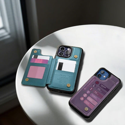 Personalized Leather Flip Wallet Phone Case with Bible Verse Initials – Custom Name Christian Phone Cover by CHRISTIANARTBAG