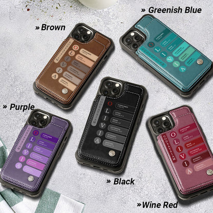 Personalized Leather Flip Wallet Phone Case with Bible Verse Initials – Custom Name Christian Phone Cover by CHRISTIANARTBAG