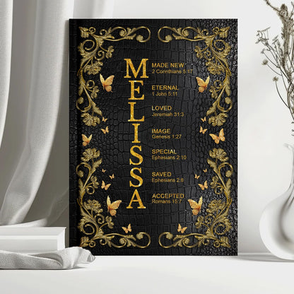 Custom Bible Verse & Name – Uncover the sacred meaning of your name | Personalized Leather Notebook