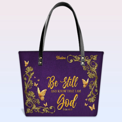 Personalized Leather Tote Bag with Bible Verses – Custom Faith-Inspired Leather TOTE Bag | CHRISTIANARTBAG CAB01040126