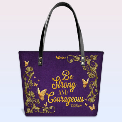 Personalized Leather Tote Bag with Bible Verses – Custom Faith-Inspired Leather TOTE Bag | CHRISTIANARTBAG CAB01040126