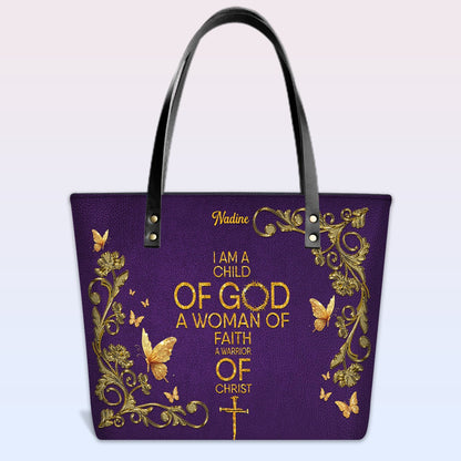 Personalized Leather Tote Bag with Bible Verses – Custom Faith-Inspired Leather TOTE Bag | CHRISTIANARTBAG CAB01040126
