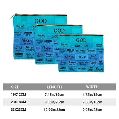 Personalized Christian Cosmetic Bag – Custom Name Makeup Bag with Bible Verses | CHRISTIANARTBAG