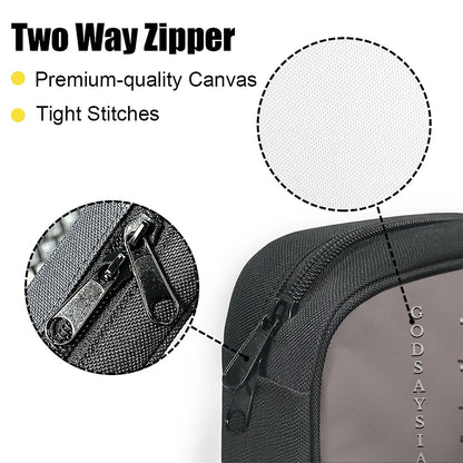 Personalized Canvas Bible Cover with Handle | Custom Christian Book Bag with Zipper | Uncover the sacred meaning of your name