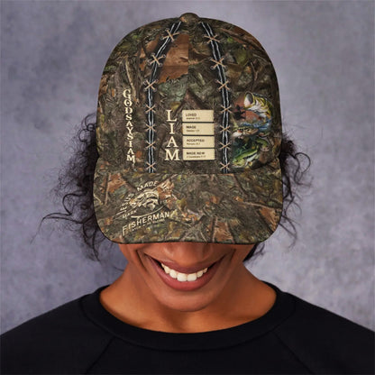 Jesus Made Me a Fisherman – Personalized Christian Cap with Name & Bible Verses