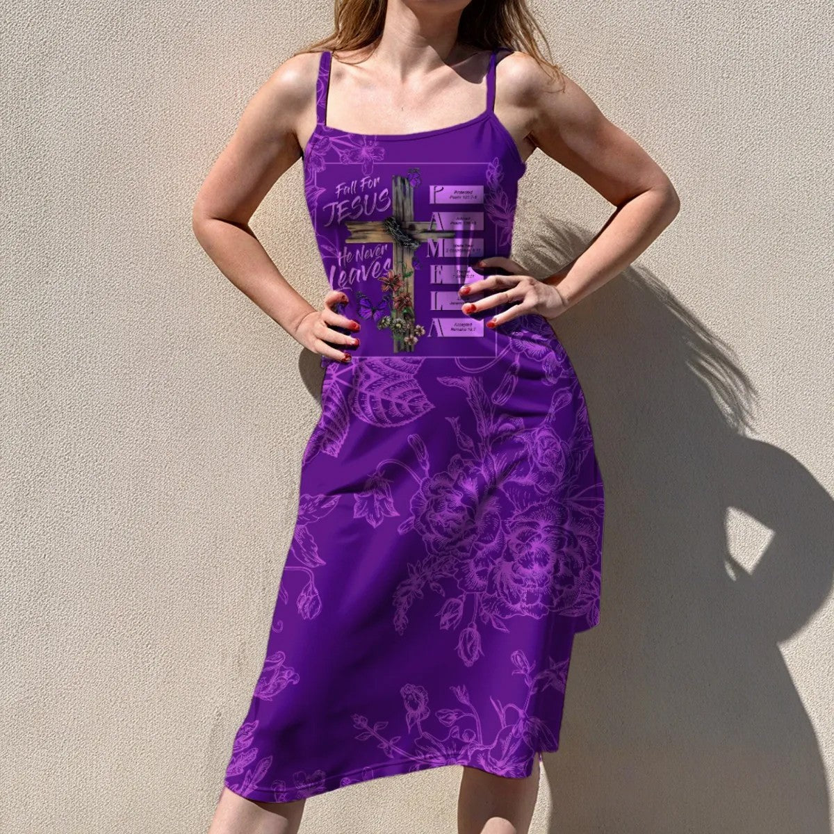 Christian Faith Dress for Women – Bible Verses Purple Print Maxi Dress –  Christian Art Bag