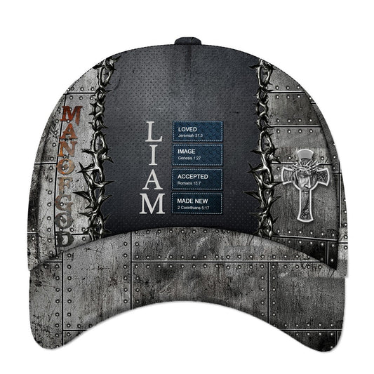 Uncover the sacred meaning of your name – Man Of GOD – Personalized Christian Cap with Name & Bible Verses