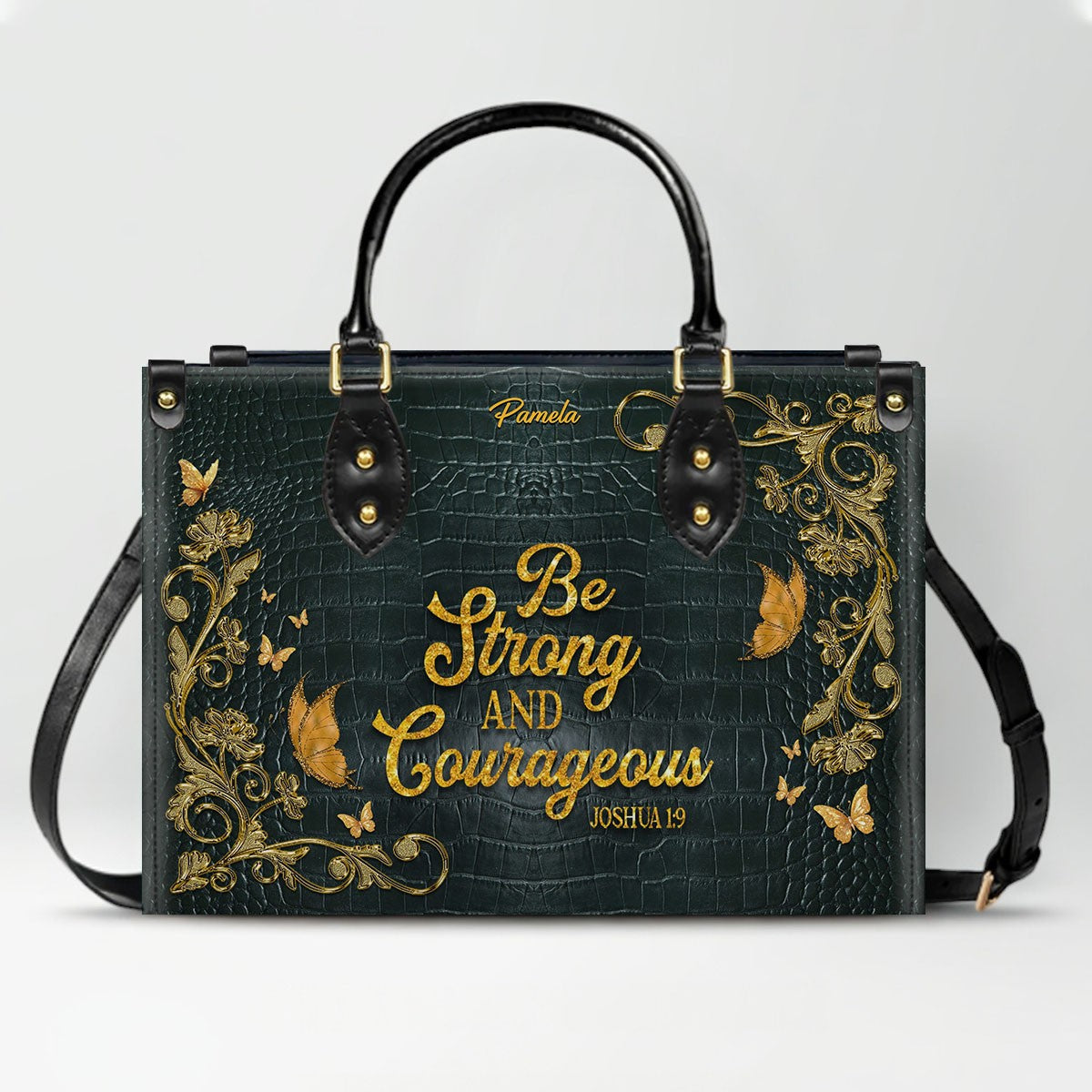CHRISTIANARTBAG Handbags Albino Croc - Custom Bible Verses Name & Color - Personalized Leather Handbag - CABLTB04012226