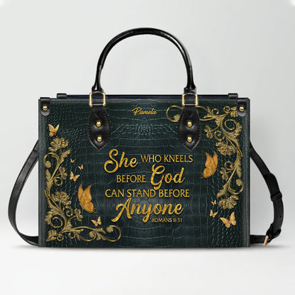 CHRISTIANARTBAG Handbags Albino Croc - Custom Bible Verses Name & Color - Personalized Leather Handbag - CABLTB04012226