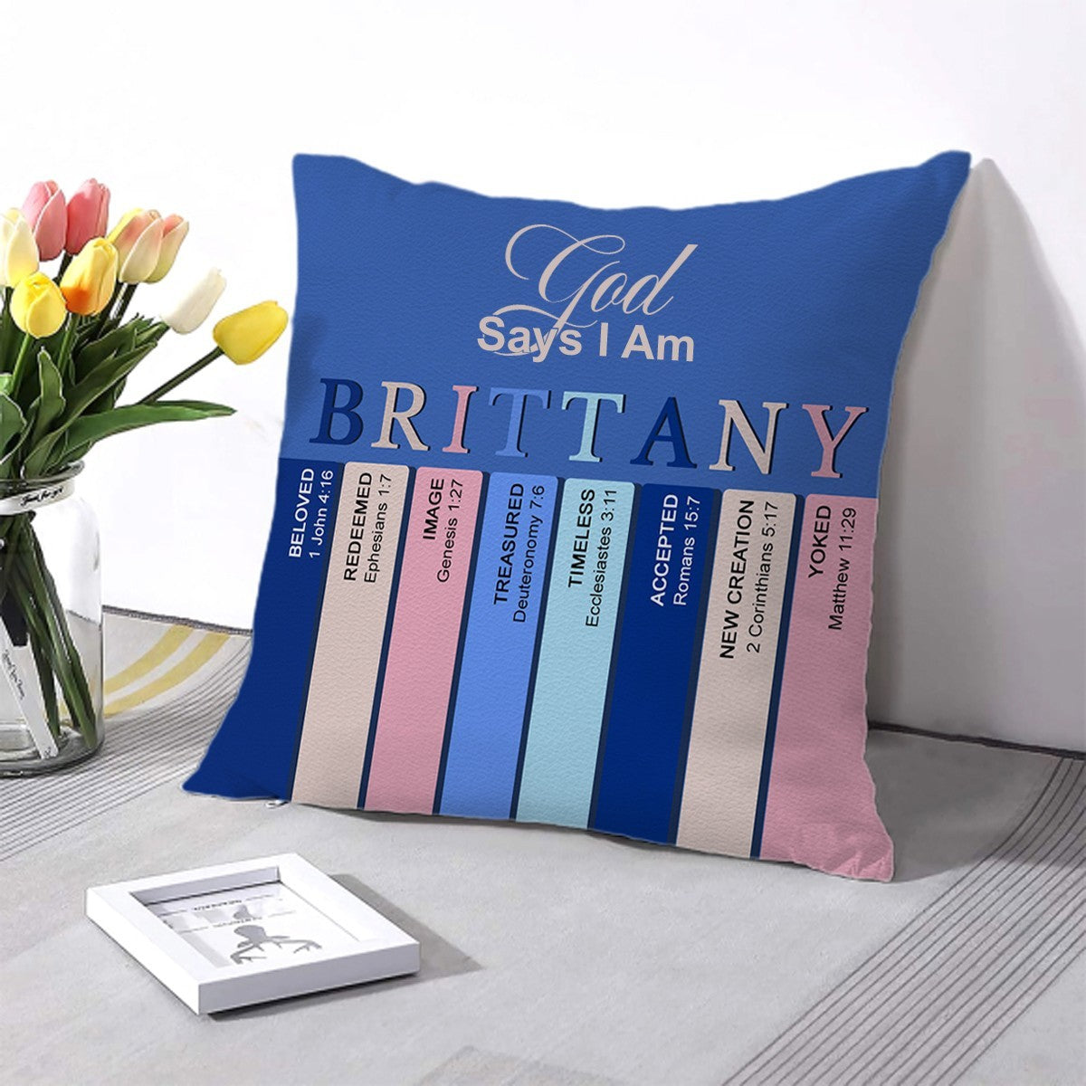 Personalized Christian Pillow with Custom Name & Bible Verses – Faith-Inspired Cushion by CHRISTIANARTBAG