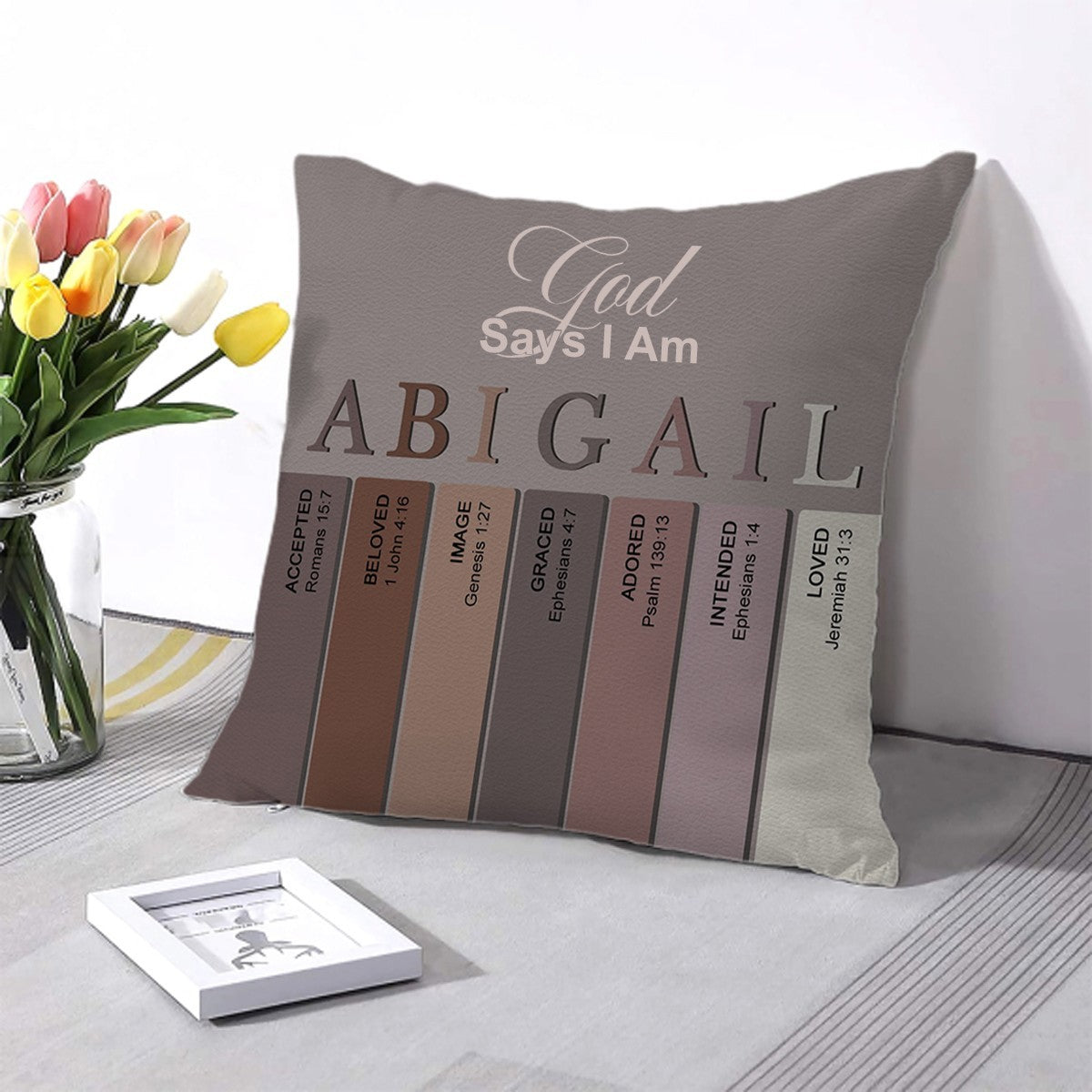 Personalized Christian Pillow with Custom Name & Bible Verses – Faith-Inspired Cushion by CHRISTIANARTBAG