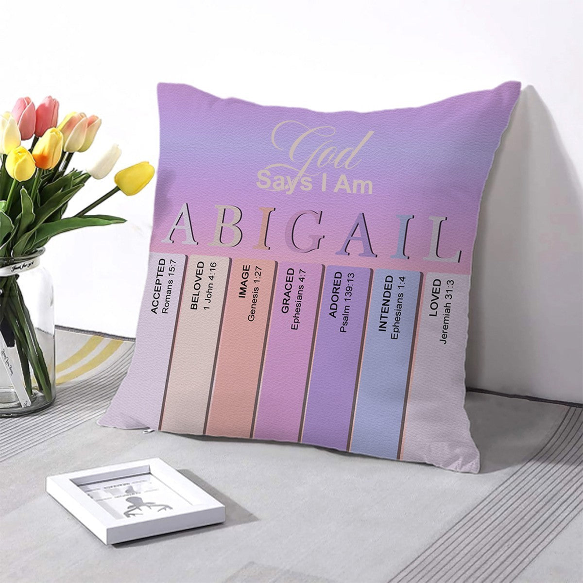 Personalized Christian Pillow with Custom Name & Bible Verses – Faith-Inspired Cushion by CHRISTIANARTBAG