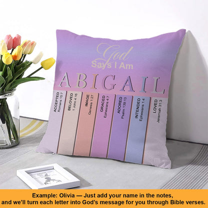 Personalized Christian Pillow with Custom Name & Bible Verses – Faith-Inspired Cushion by CHRISTIANARTBAG