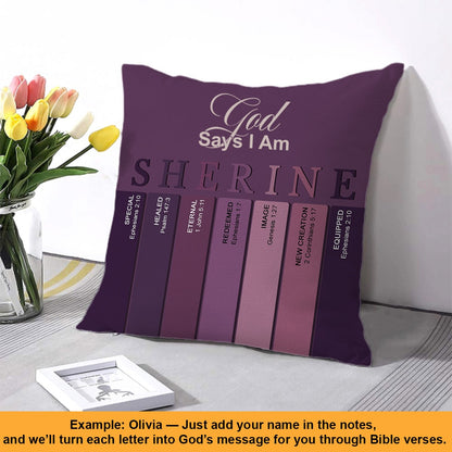 Personalized Christian Pillow with Custom Name & Bible Verses – Faith-Inspired Cushion by CHRISTIANARTBAG