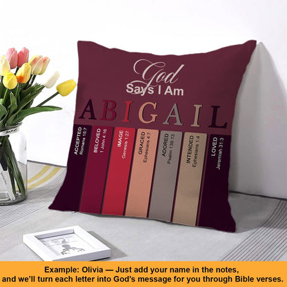 Personalized Christian Pillow with Custom Name & Bible Verses – Faith-Inspired Cushion by CHRISTIANARTBAG