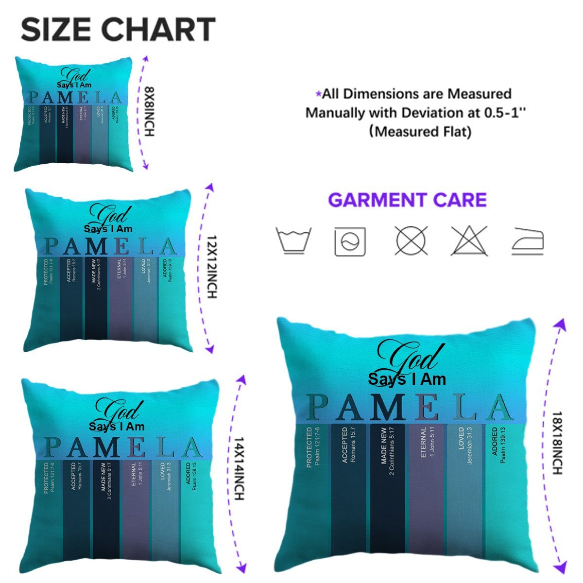 Personalized Christian Pillow with Custom Name & Bible Verses – Faith-Inspired Cushion by CHRISTIANARTBAG