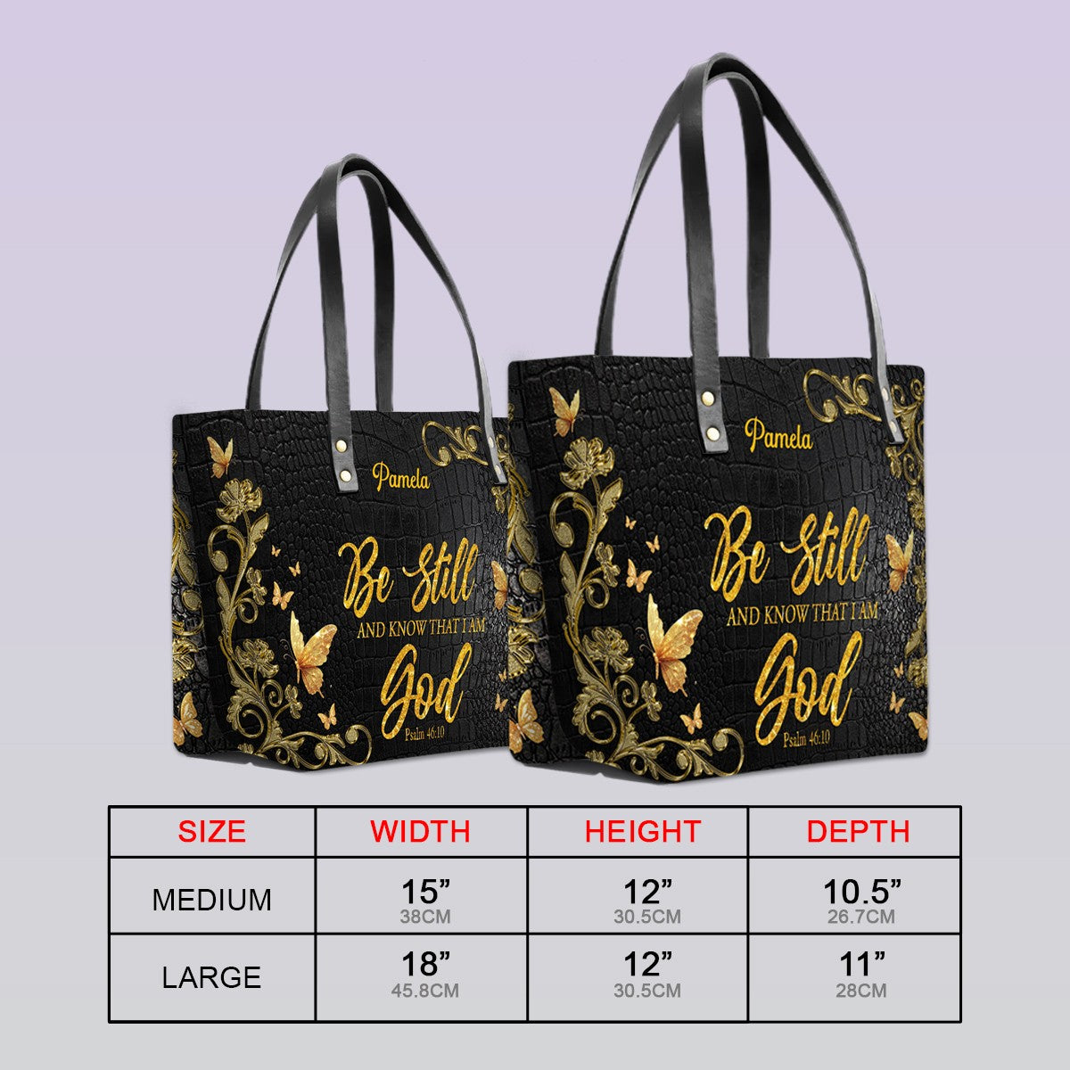 Personalized Leather Tote Bag with Bible Verses – I Know The Plans I Have For You – Custom Faith-Inspired Leather TOTE Bag | CHRISTIANARTBAG Leather TOTE Bag CAB016625