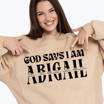 CHRISTIANARTBAG Personalized T-Shirt: Uncover the sacred meaning of your name - GOD Says I Am - Personalized T-Shirt - CAB02100124.