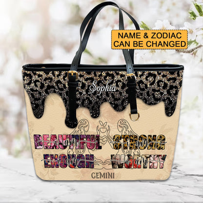 Customized Zodiac Leather Handbag by CHRISTIANARTBAG – Personalize with Your Name