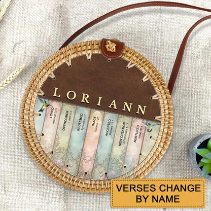 Christianartbag Rattan Bag | Uncover the sacred meaning of your name - Personalized Rattan Bag for Christian Women – Faith-Inspired, Eco-Friendly & Stylish