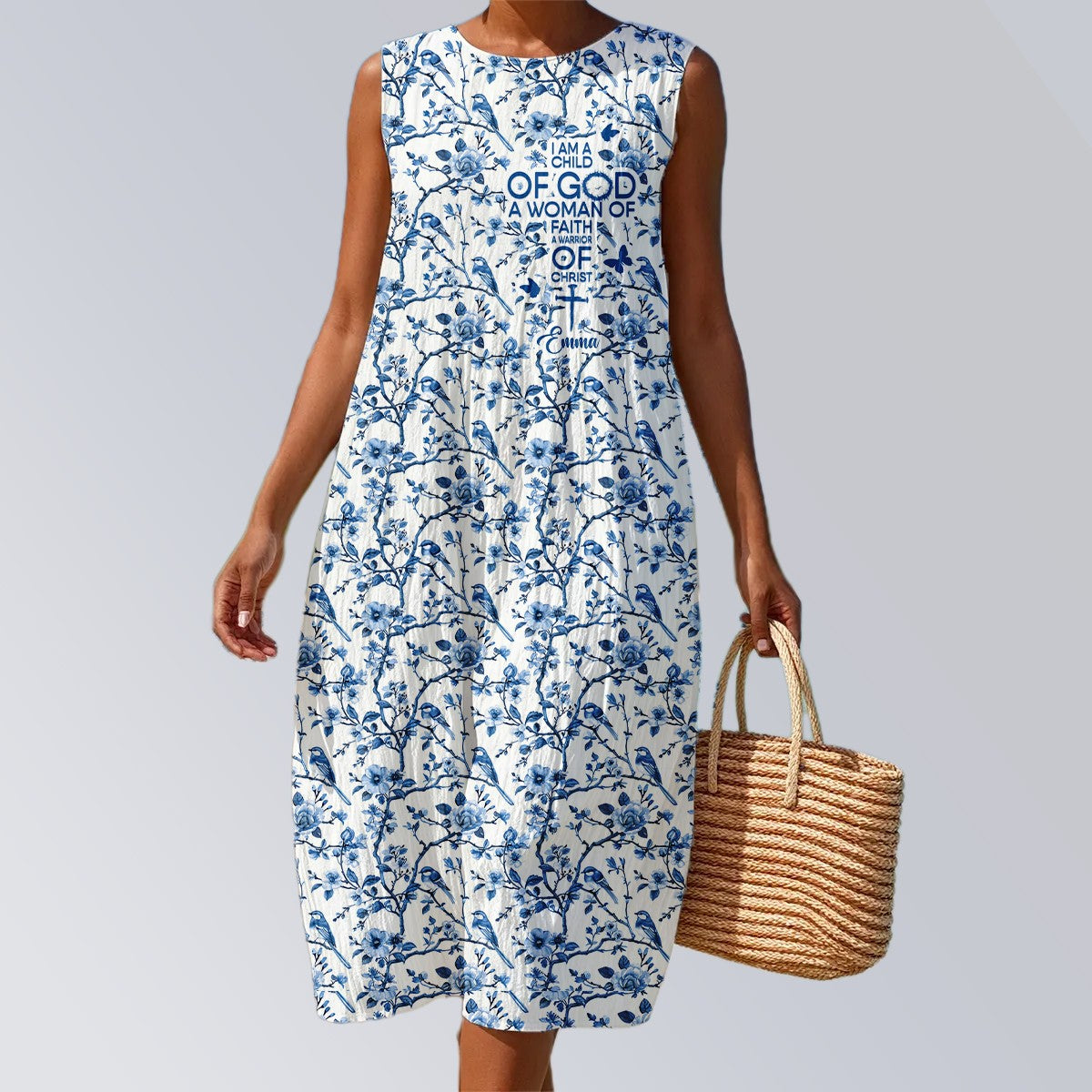 Personalized Christian Floral Summer Dress – I Am A Child Of GOD A Woman Of Faith Maxi Dress
