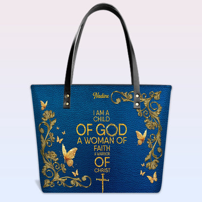 Personalized Leather Tote Bag with Bible Verses – Custom Faith-Inspired Leather TOTE Bag | CHRISTIANARTBAG CAB01040126