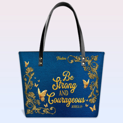 Personalized Leather Tote Bag with Bible Verses – Custom Faith-Inspired Leather TOTE Bag | CHRISTIANARTBAG CAB01040126