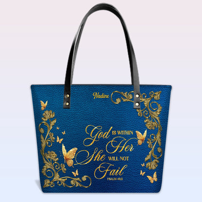 Personalized Leather Tote Bag with Bible Verses – Custom Faith-Inspired Leather TOTE Bag | CHRISTIANARTBAG CAB01040126