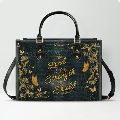 CHRISTIANARTBAG Handbags Forest Green - Custom Bible Verses Name & Color - Personalized Leather Handbag - CABLTB03012226