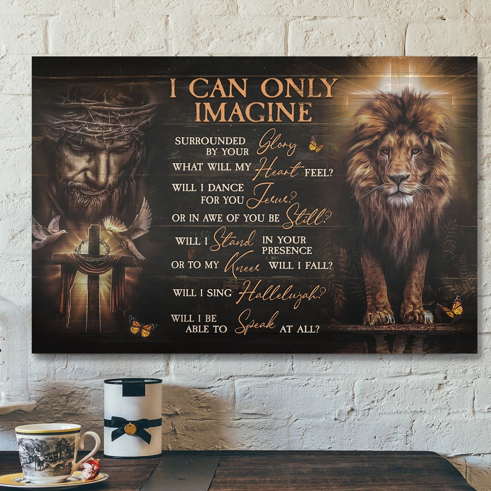 Christianartbag Home Decor, Jesus And The Lion Of Judah Wall Art, I Can Only Imagine Canvas Prints - Christian Art Bag