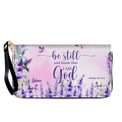 Custom Name Christian Leather Handbag with Matching Long Wallet - Scripture Verse Tote Bag, Inspirational Religious Gift for Women, Mother's Day CAB01042126