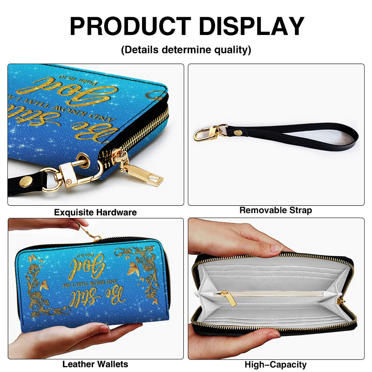 Personalized Christian Leather Handbag Set – Bible Verse Tote Bag & Matching Wallet for Women | Custom Name Gift CAB06030226