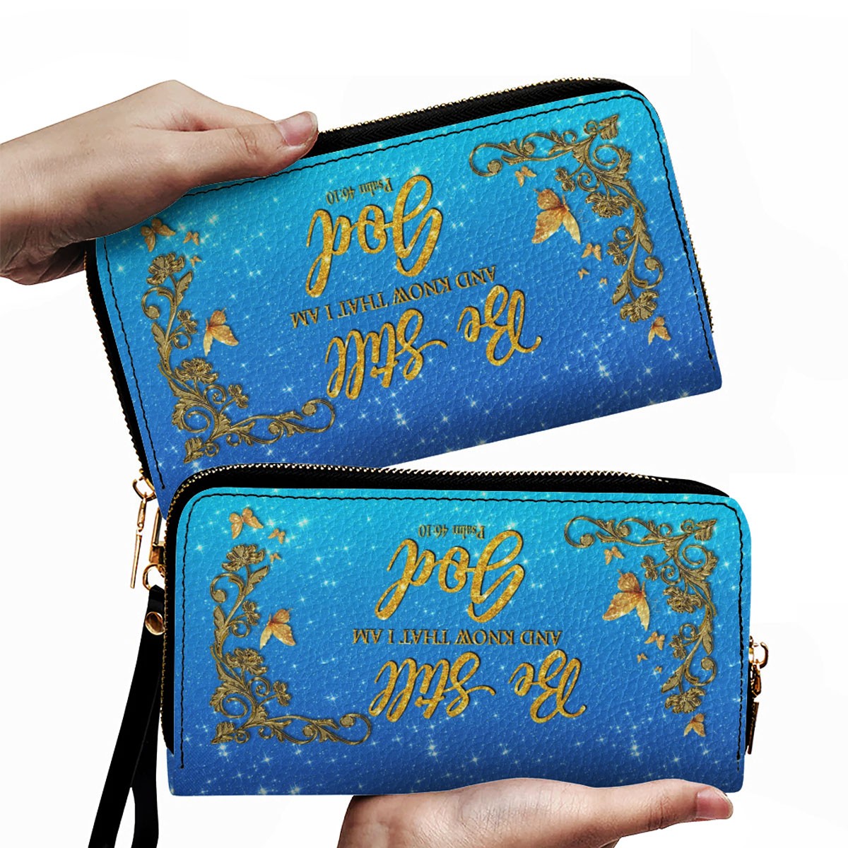 Personalized Christian Leather Handbag Set – Bible Verse Tote Bag & Matching Wallet for Women | Custom Name Gift CAB06030226