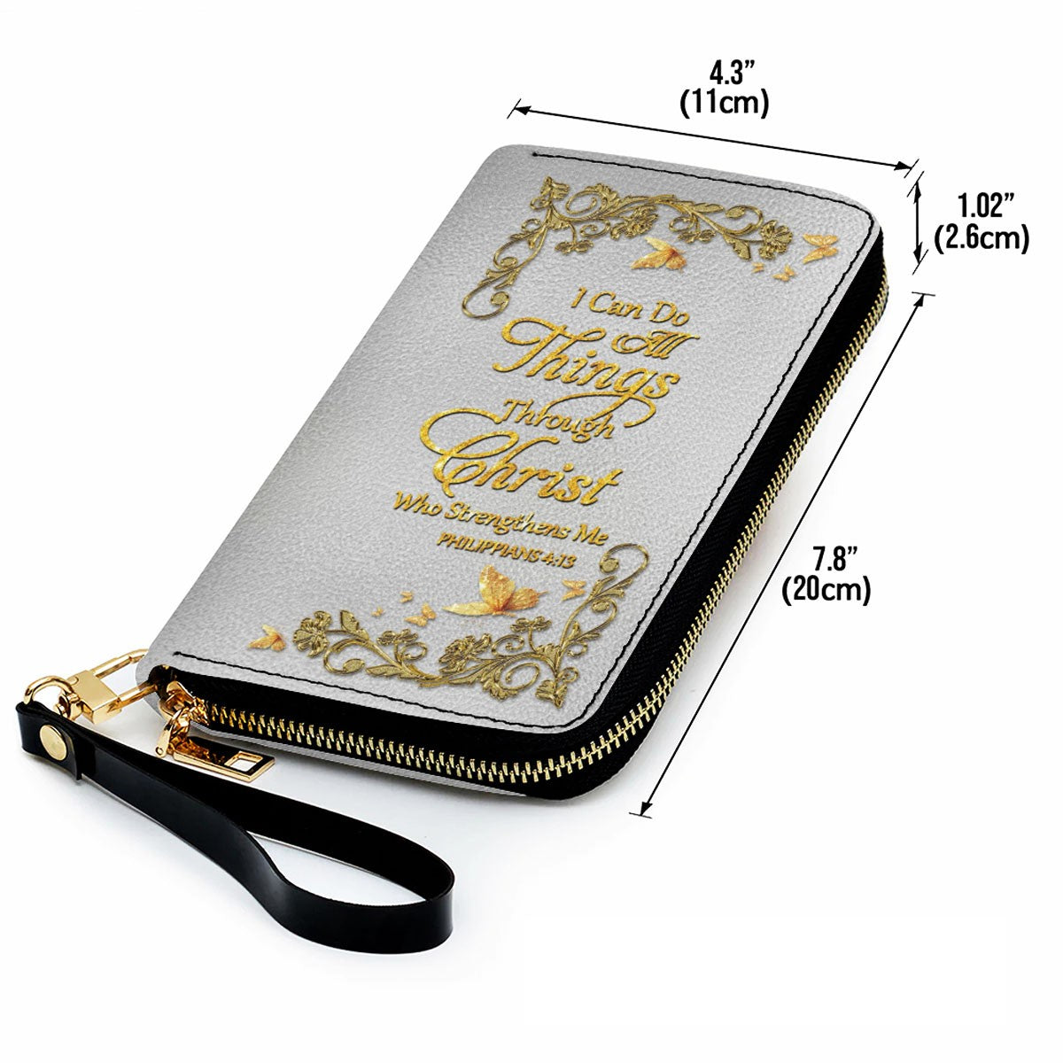 "I Can Do All Things" Inspirational Leather Bag & Wallet Set | CHRISTIANARTBAG™ CAB01042326
