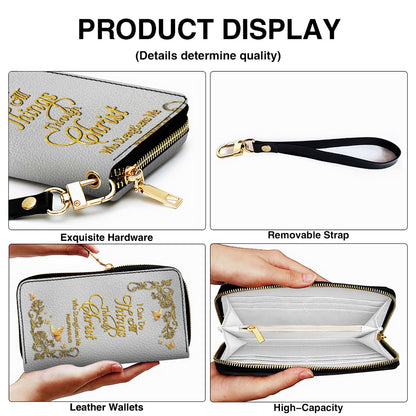 "I Can Do All Things" Inspirational Leather Bag & Wallet Set | CHRISTIANARTBAG™ CAB01042326