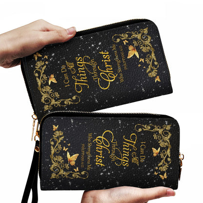 Personalized Christian Leather Handbag & Long Wallet Set | Custom Name & Bible Verse | ChristianArtBag CAB013126