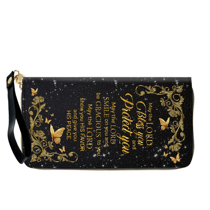 Personalized Christian Leather Handbag & Long Wallet Set | Custom Name & Bible Verse | ChristianArtBag CAB013126