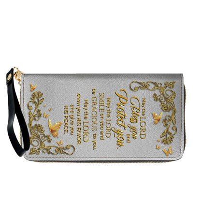 CHRISTIANARTBAG Personalized Leather Handbag & Long Wallet Set – Custom Name & Bible Verse Christian Purse Gift for Women - CAB01030226