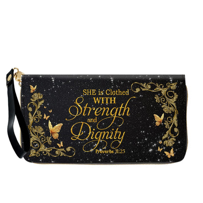 Personalized Christian Leather Handbag & Long Wallet Set | Custom Name & Bible Verse | ChristianArtBag CAB013126