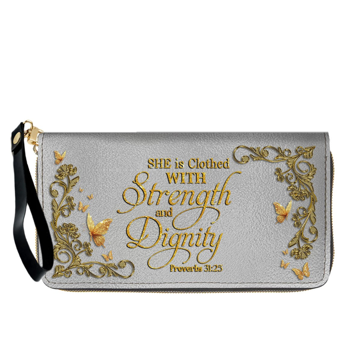 CHRISTIANARTBAG Personalized Leather Handbag & Long Wallet Set – Custom Name & Bible Verse Christian Purse Gift for Women - CAB01030226