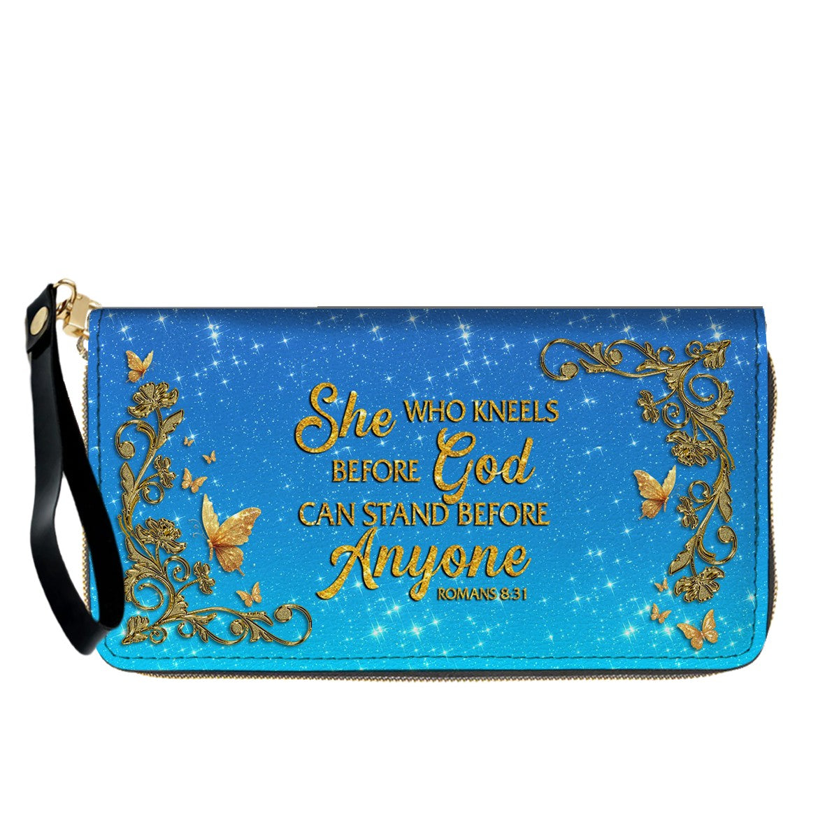 Personalized Christian Leather Handbag Set – Bible Verse Tote Bag & Matching Wallet for Women | Custom Name Gift CAB06030226