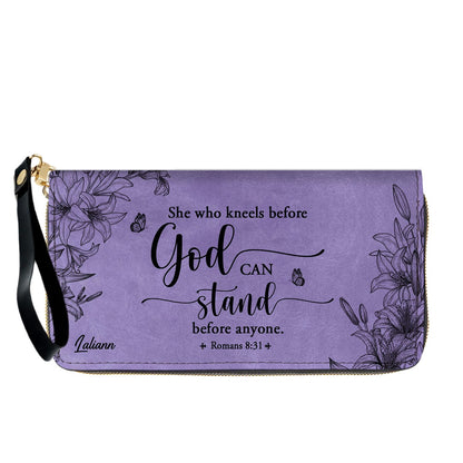 CHRISTIANARTBAG Personalized Purple Leather Bag - Custom Bible Verse Handbag - Floral Christian Gifts for Her - Numbers 6:24-26 Blessing Tote