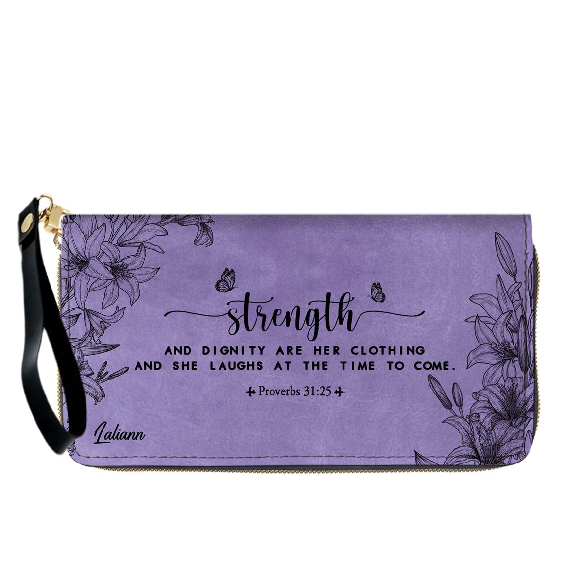 CHRISTIANARTBAG Personalized Purple Leather Bag - Custom Bible Verse Handbag - Floral Christian Gifts for Her - Numbers 6:24-26 Blessing Tote