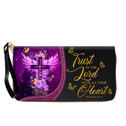 Personalized Christian Leather Handbag by CHRISTIANARTBAG - Custom Bible Verse Cross & Wings Design - Faith-Based Gift for Women CAB0141726