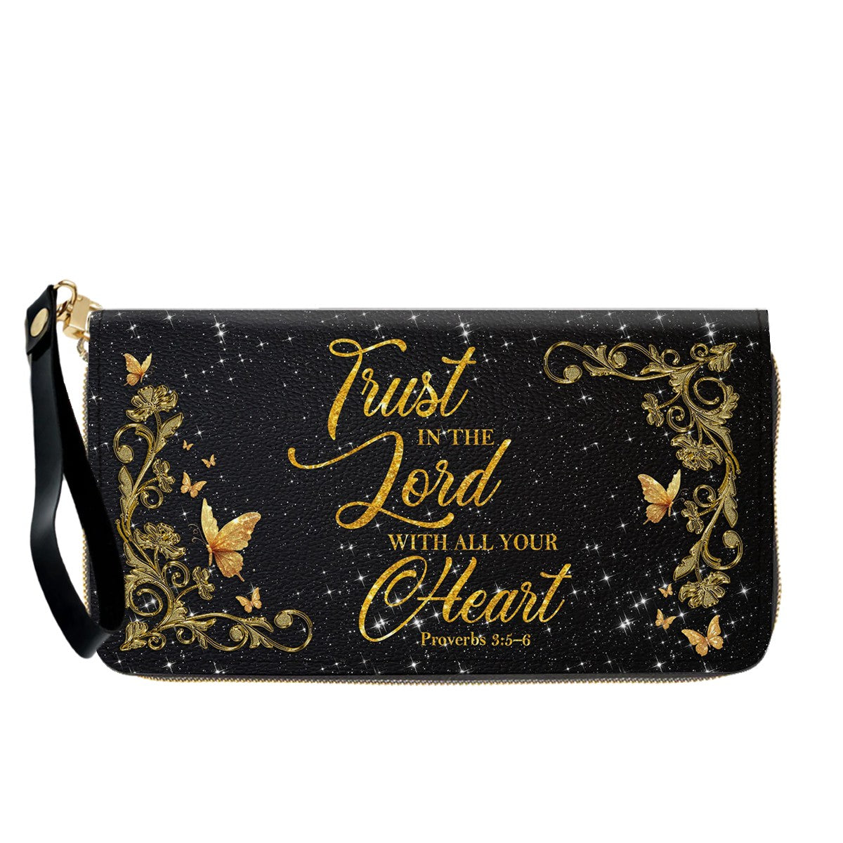Personalized Christian Leather Handbag & Long Wallet Set | Custom Name & Bible Verse | ChristianArtBag CAB013126