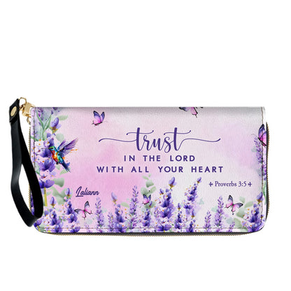 Custom Name Christian Leather Handbag with Matching Long Wallet - Scripture Verse Tote Bag, Inspirational Religious Gift for Women, Mother's Day CAB01042126