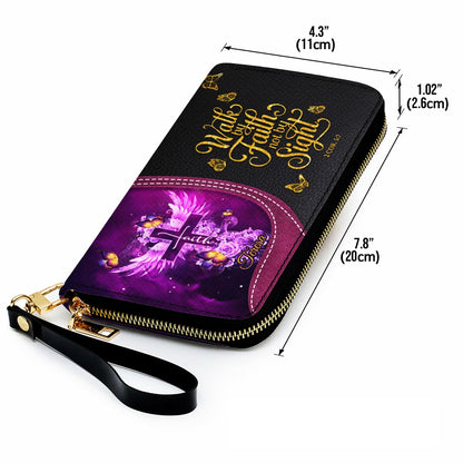 Personalized Christian Leather Handbag by CHRISTIANARTBAG - Custom Bible Verse Cross & Wings Design - Faith-Based Gift for Women CAB0141726